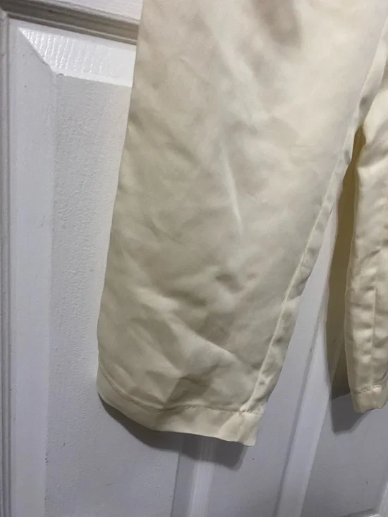 NWOT H&M Satin Wide-Leg Drawstring Trousers - Ecru/Cream XS - Picture 6 of 8